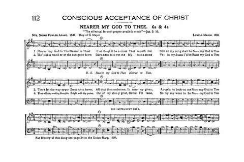 Sacred Tunes and Hymns: Containing a Special Collection of a Very High Order of Standard Sacred Tunes and Hymns Novel and Newly Arranged page 112