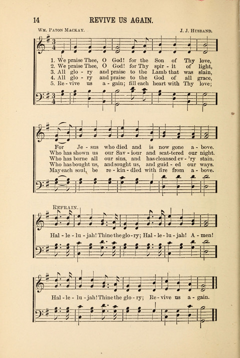 Songs Tried and Proved: for the user of prayer meetings, Sunday schools, general evangelistic work, and the home circle page 14