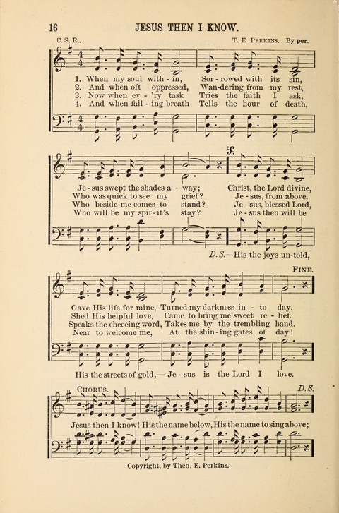 Songs Tried and Proved: for the user of prayer meetings, Sunday schools, general evangelistic work, and the home circle page 16
