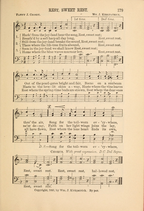 Songs Tried and Proved: for the user of prayer meetings, Sunday schools, general evangelistic work, and the home circle page 179