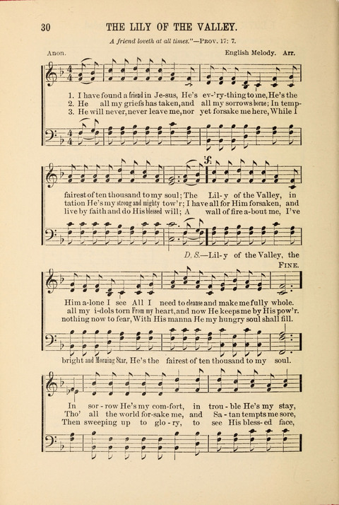 Songs Tried and Proved: for the user of prayer meetings, Sunday schools, general evangelistic work, and the home circle page 30