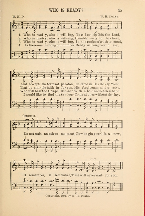 Songs Tried and Proved: for the user of prayer meetings, Sunday schools, general evangelistic work, and the home circle page 45