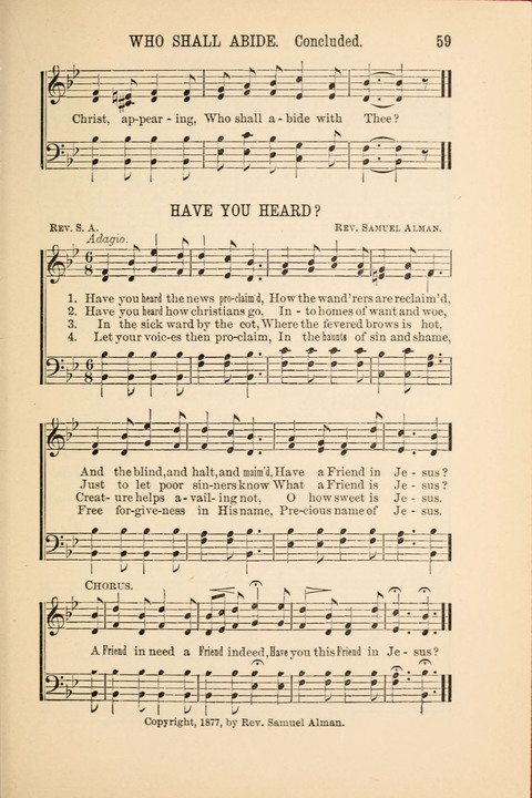 Songs Tried and Proved: for the user of prayer meetings, Sunday schools, general evangelistic work, and the home circle page 59