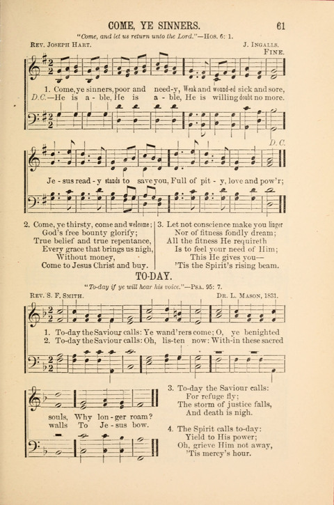Songs Tried and Proved: for the user of prayer meetings, Sunday schools, general evangelistic work, and the home circle page 61