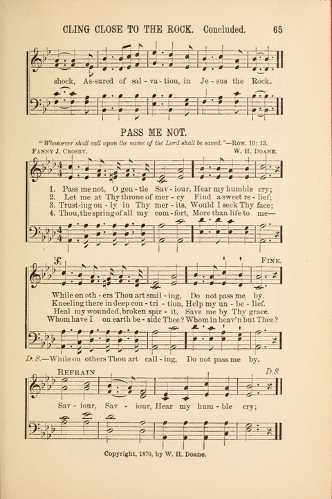 Songs Tried and Proved: for the user of prayer meetings, Sunday schools, general evangelistic work, and the home circle page 65
