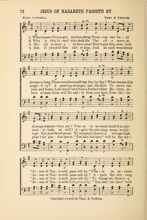 Songs Tried and Proved: for the user of prayer meetings, Sunday schools, general evangelistic work, and the home circle page 72