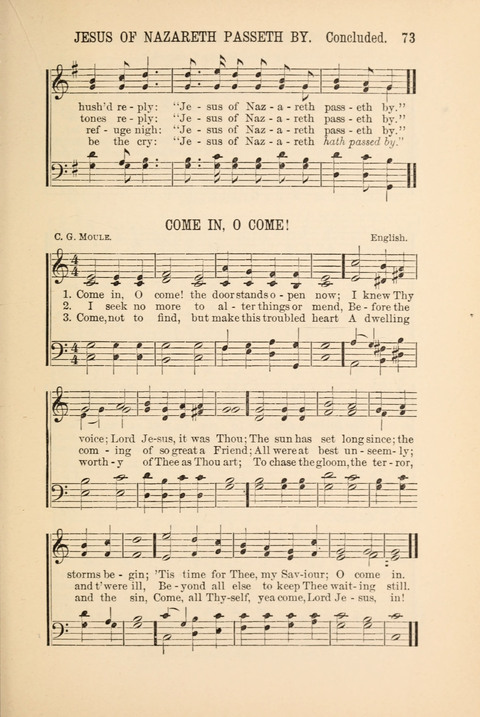 Songs Tried and Proved: for the user of prayer meetings, Sunday schools, general evangelistic work, and the home circle page 73