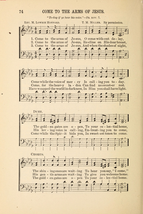 Songs Tried and Proved: for the user of prayer meetings, Sunday schools, general evangelistic work, and the home circle page 74