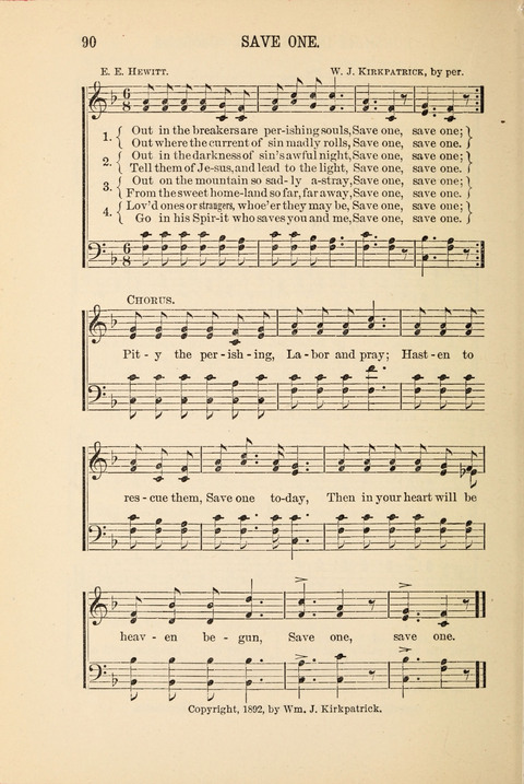 Songs Tried and Proved: for the user of prayer meetings, Sunday schools, general evangelistic work, and the home circle page 90