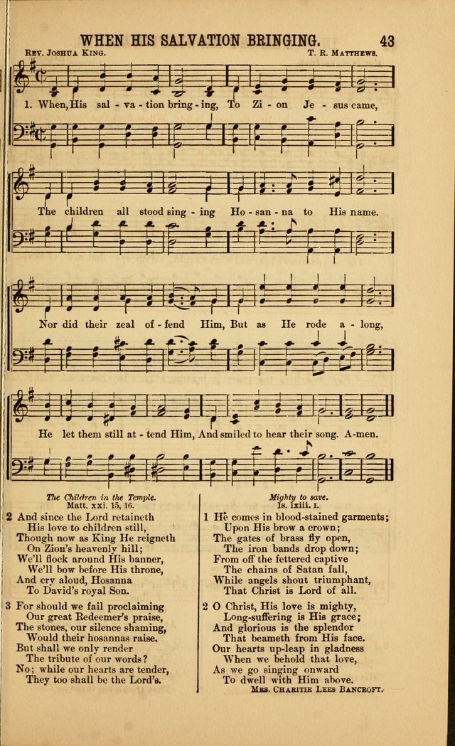 Singing on the Way: a collection of hymns and tunes for Sunday schools, social worship and congregations page 43