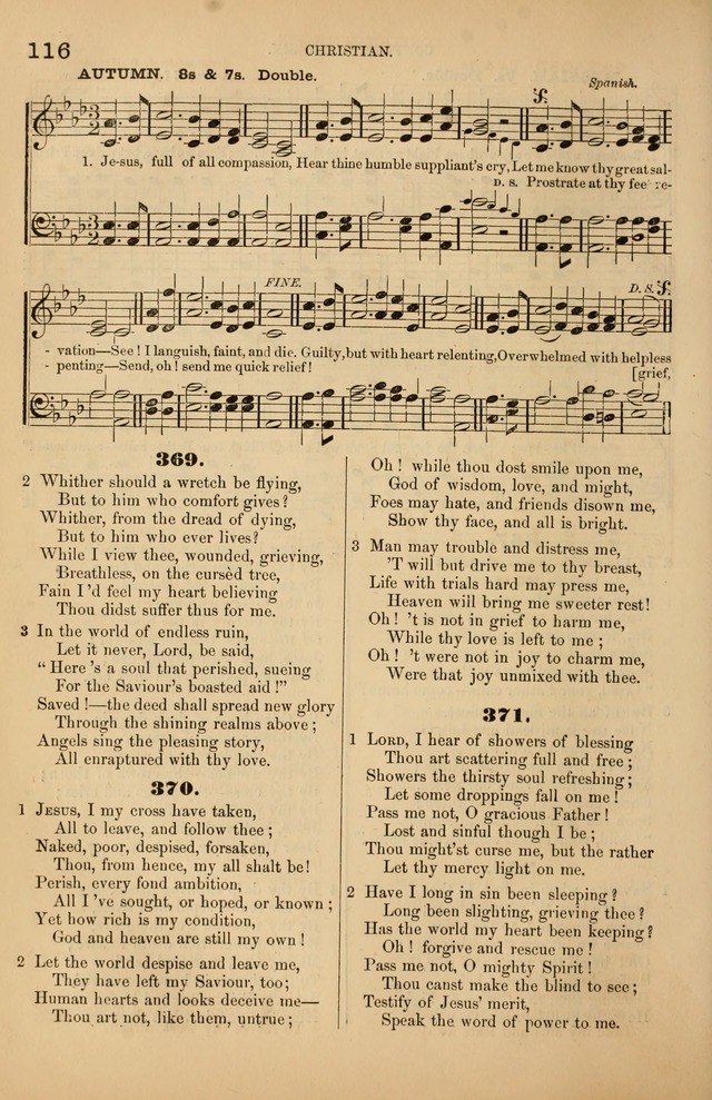 Songs of the Church: or, hymns and tunes for Christian worship page 116