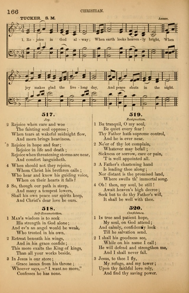 Songs of the Church: or, hymns and tunes for Christian worship page 166