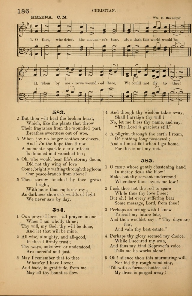 Songs of the Church: or, hymns and tunes for Christian worship page 186