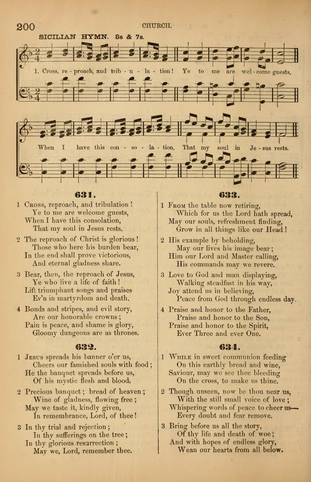 Songs of the Church: or, hymns and tunes for Christian worship page 200