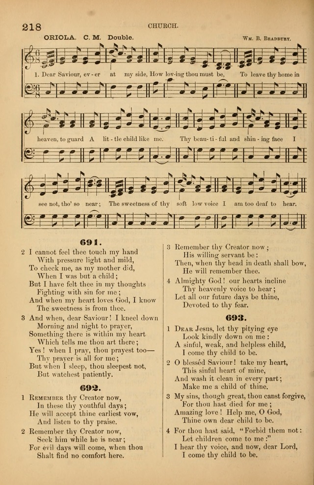 Songs of the Church: or, hymns and tunes for Christian worship page 218