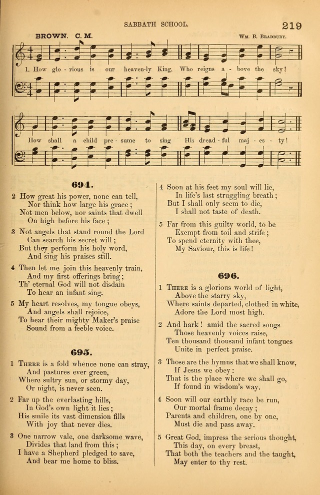 Songs of the Church: or, hymns and tunes for Christian worship page 219