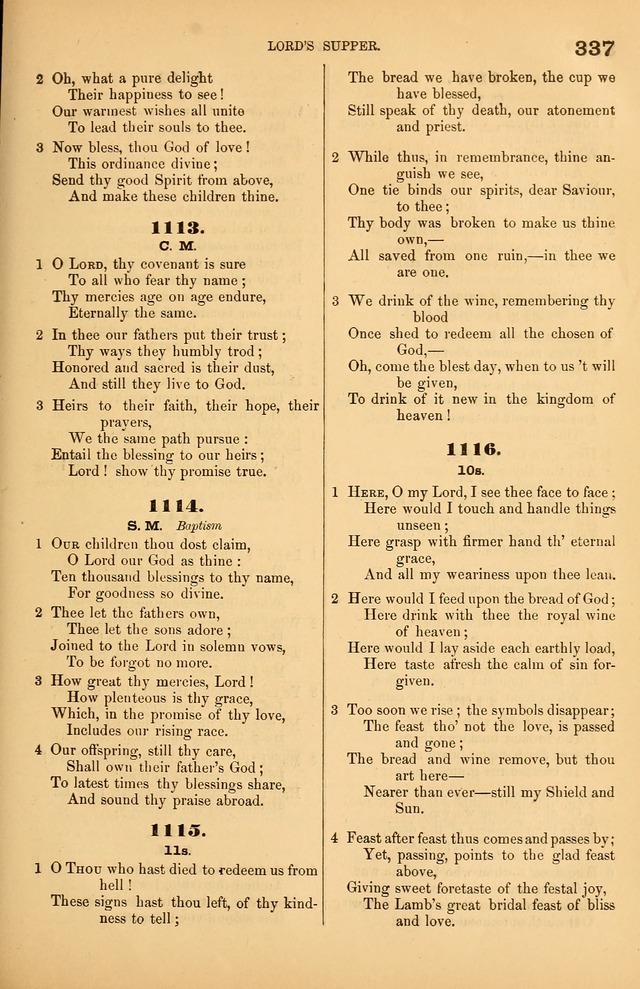Songs of the Church: or, hymns and tunes for Christian worship page 337