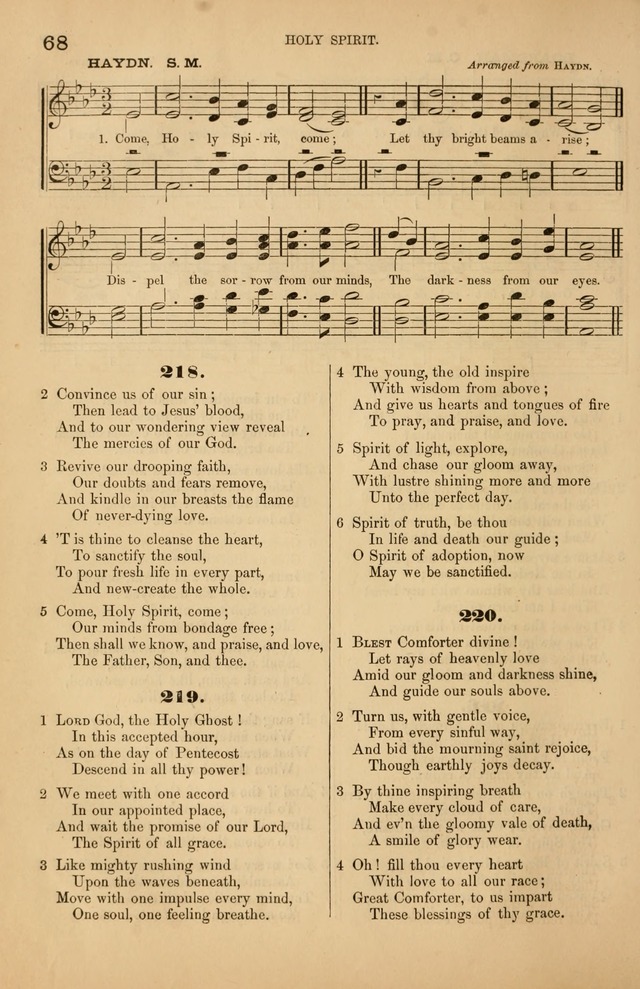 Songs of the Church: or, hymns and tunes for Christian worship page 68