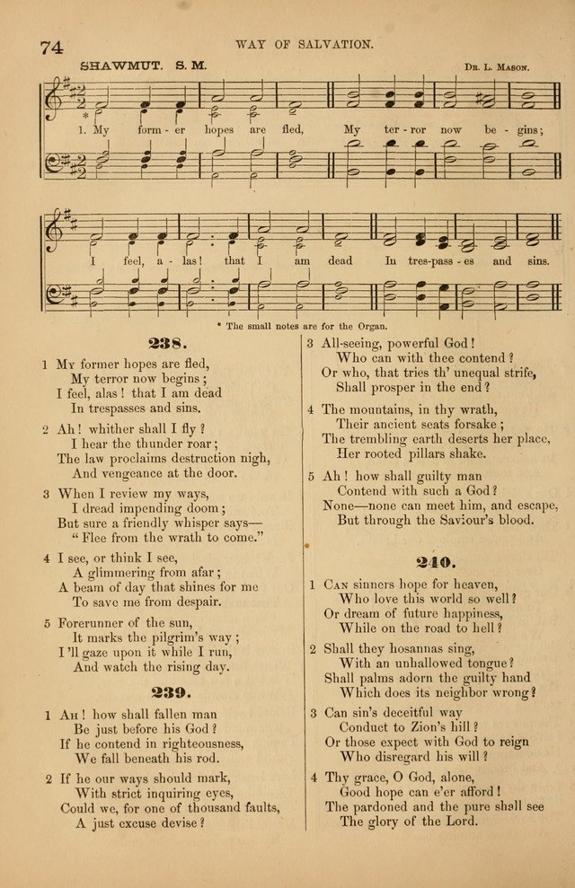 Songs of the Church: or, hymns and tunes for Christian worship page 74
