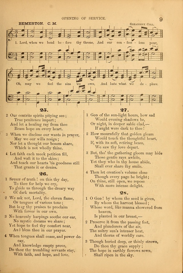 Songs of the Church: or, hymns and tunes for Christian worship page 9