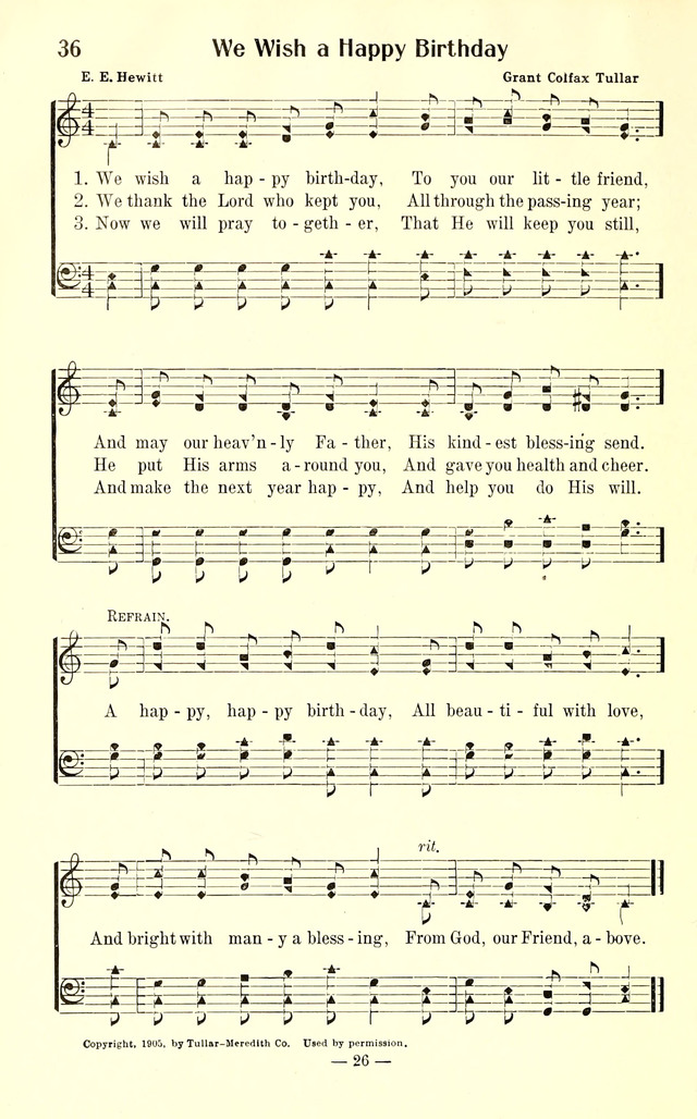 Songs of Cheer for Children page 26
