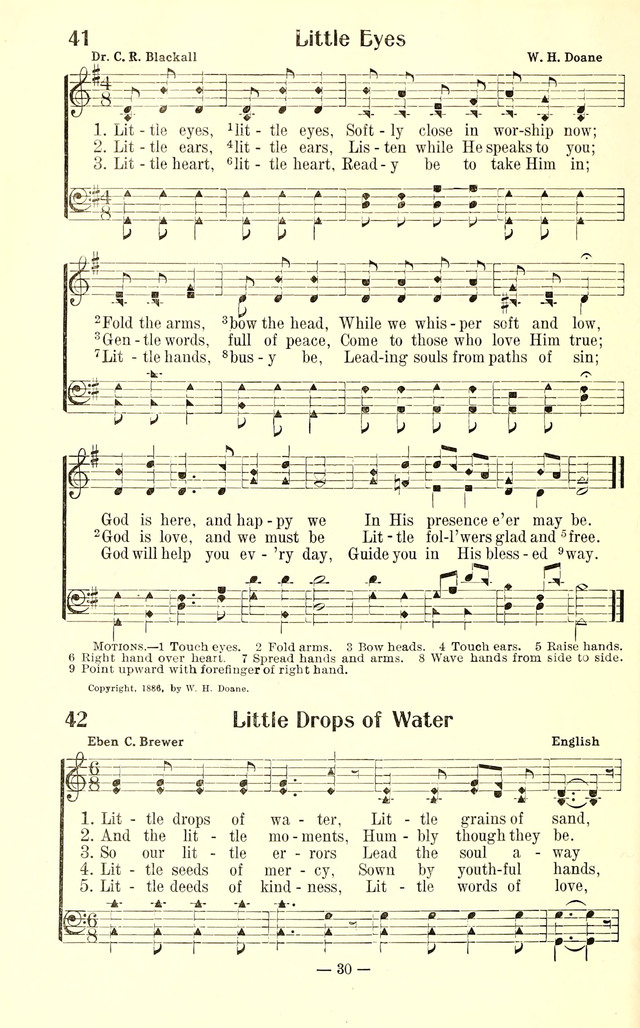 Songs of Cheer for Children page 30