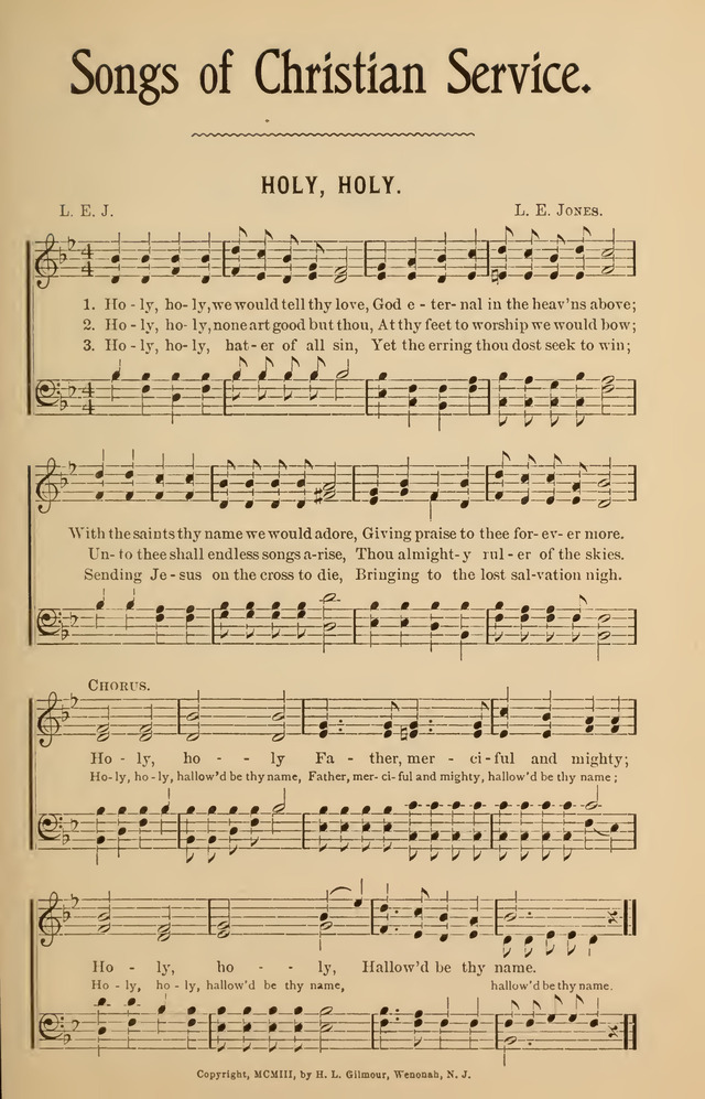Songs of Christian Service page 1
