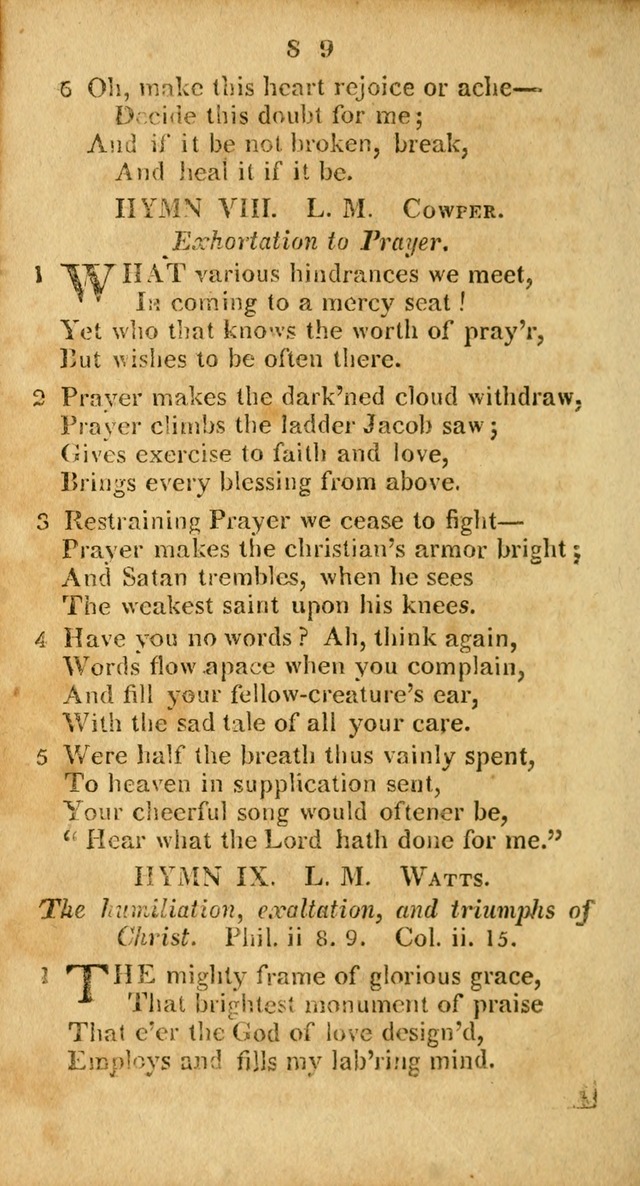 A Selection of Hymns for the use of social religious meetings, and for private devotions 2d ed. page 7