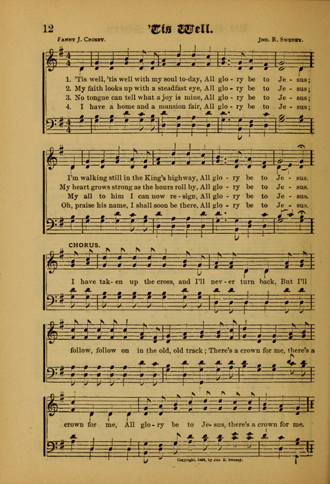 Songs of Love and Praise: for use in meetings & Christian worship & work page 12