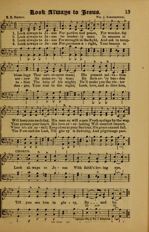 Songs of Love and Praise: for use in meetings & Christian worship & work page 13