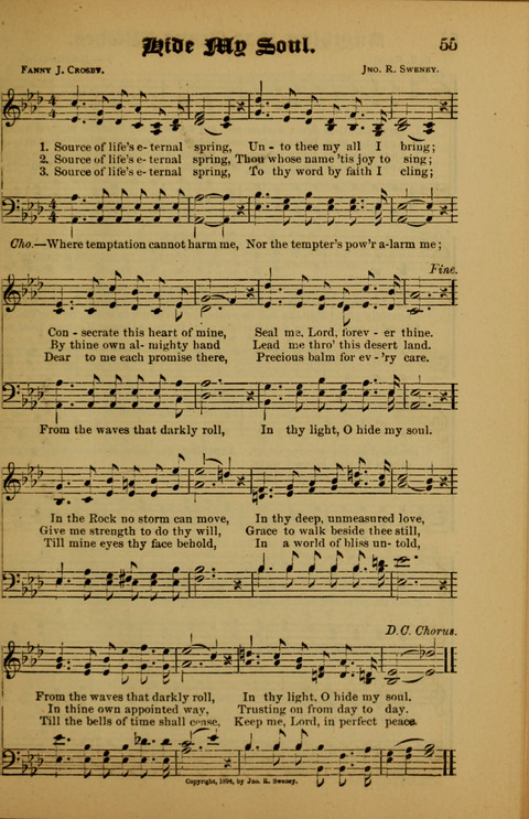 Songs of Love and Praise: for use in meetings & Christian worship & work page 55