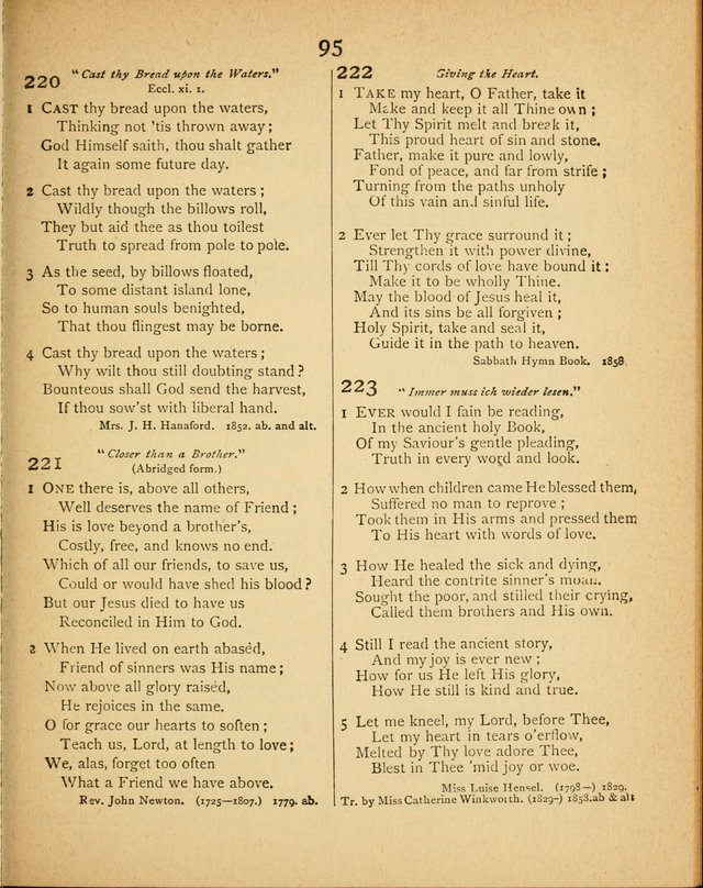 Songs of Praise: a selection of standard hymns and tunes for the Sunday-shcools and social meetings page 96