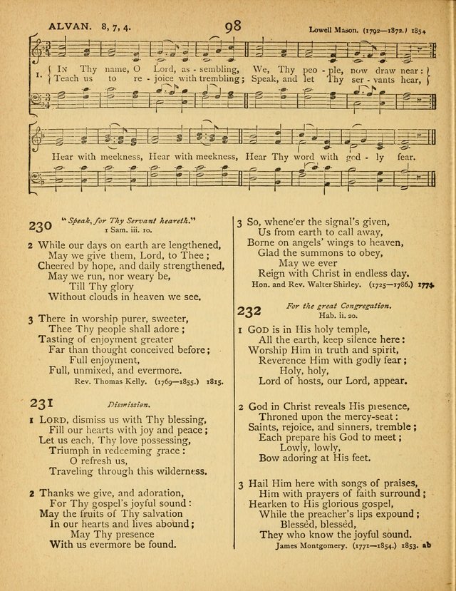 Songs of Praise: a selection of standard hymns and tunes for the Sunday-shcools and social meetings page 99