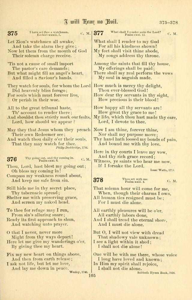 Songs of Pilgrimage: a hymnal for the churches of Christ (2nd ed.) page 105