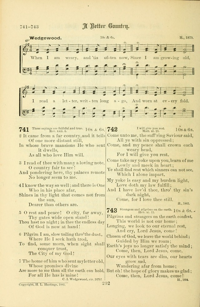 Songs of Pilgrimage: a hymnal for the churches of Christ (2nd ed.) page 232
