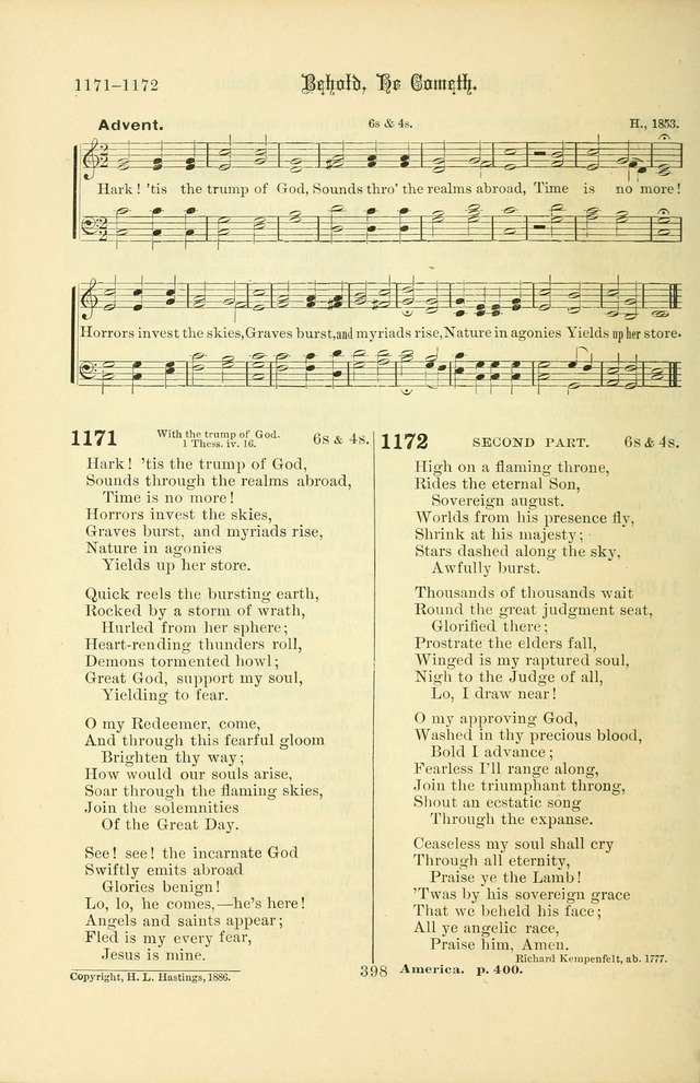 Songs of Pilgrimage: a hymnal for the churches of Christ (2nd ed.) page 398