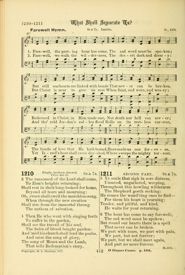 Songs of Pilgrimage: a hymnal for the churches of Christ (2nd ed.) page 412