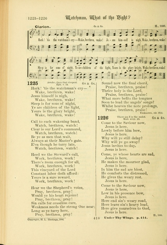 Songs of Pilgrimage: a hymnal for the churches of Christ (2nd ed.) page 418