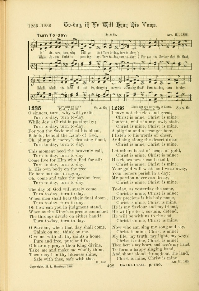 Songs of Pilgrimage: a hymnal for the churches of Christ (2nd ed.) page 422