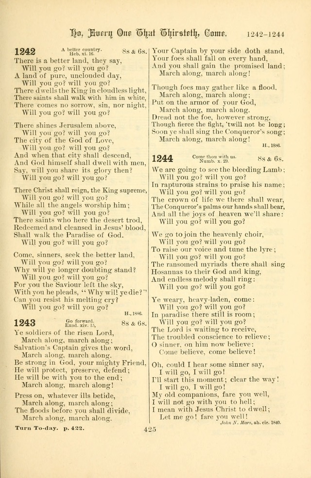 Songs of Pilgrimage: a hymnal for the churches of Christ (2nd ed.) page 425