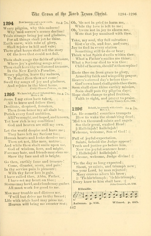 Songs of Pilgrimage: a hymnal for the churches of Christ (2nd ed.) page 447