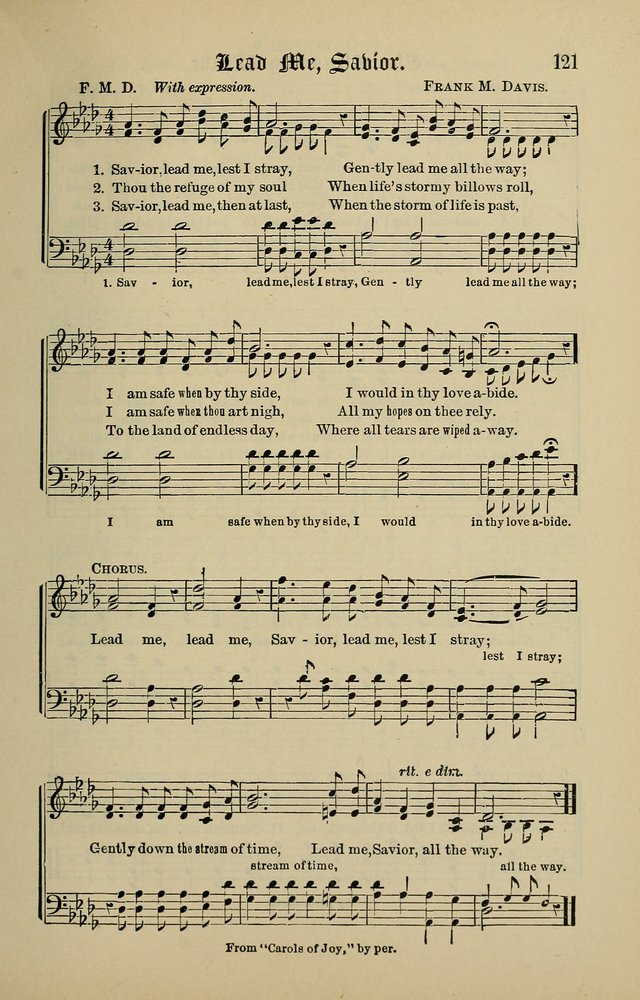 Songs of the Peacemaker: a collection of sacred songs and hymns for use in all services of the church, Sunday-school, home circle, and all kinds of evangelistic work page 121