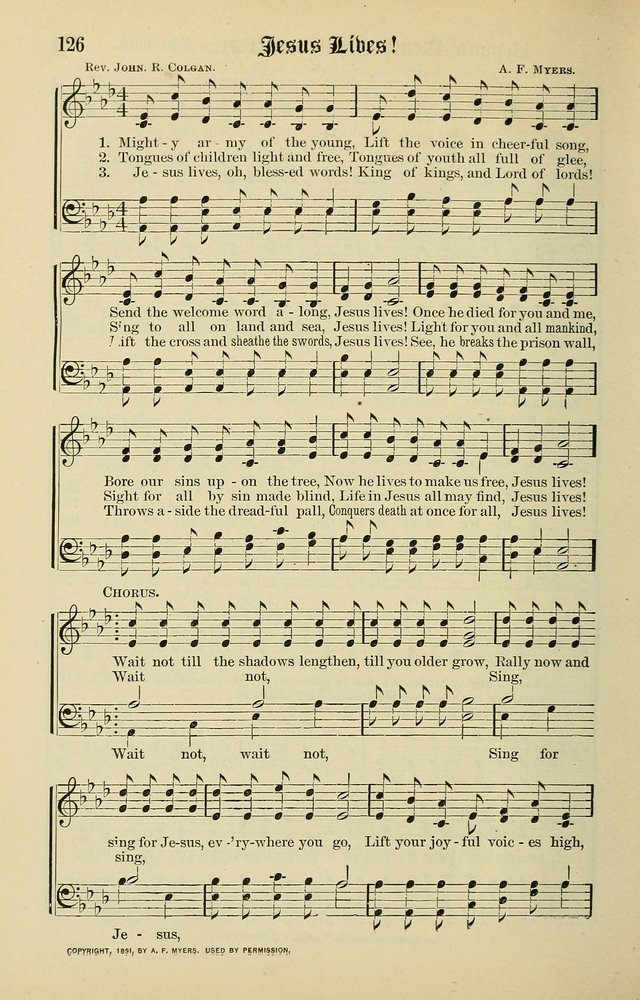 Songs of the Peacemaker: a collection of sacred songs and hymns for use in all services of the church, Sunday-school, home circle, and all kinds of evangelistic work page 126