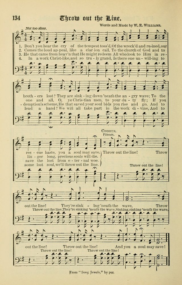 Songs of the Peacemaker: a collection of sacred songs and hymns for use in all services of the church, Sunday-school, home circle, and all kinds of evangelistic work page 134