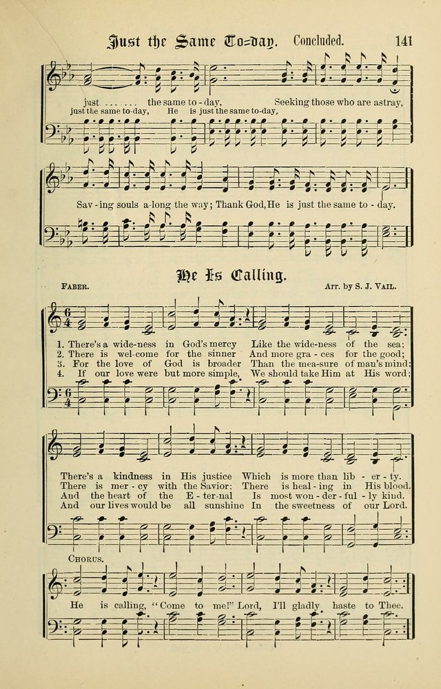 Songs of the Peacemaker: a collection of sacred songs and hymns for use in all services of the church, Sunday-school, home circle, and all kinds of evangelistic work page 141