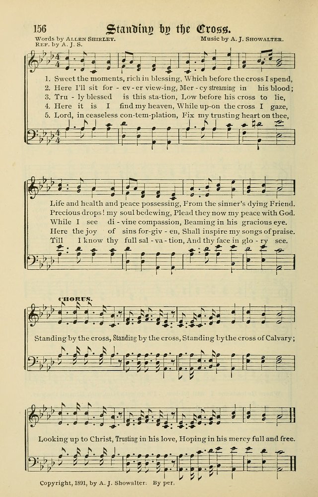 Songs of the Peacemaker: a collection of sacred songs and hymns for use in all services of the church, Sunday-school, home circle, and all kinds of evangelistic work page 156