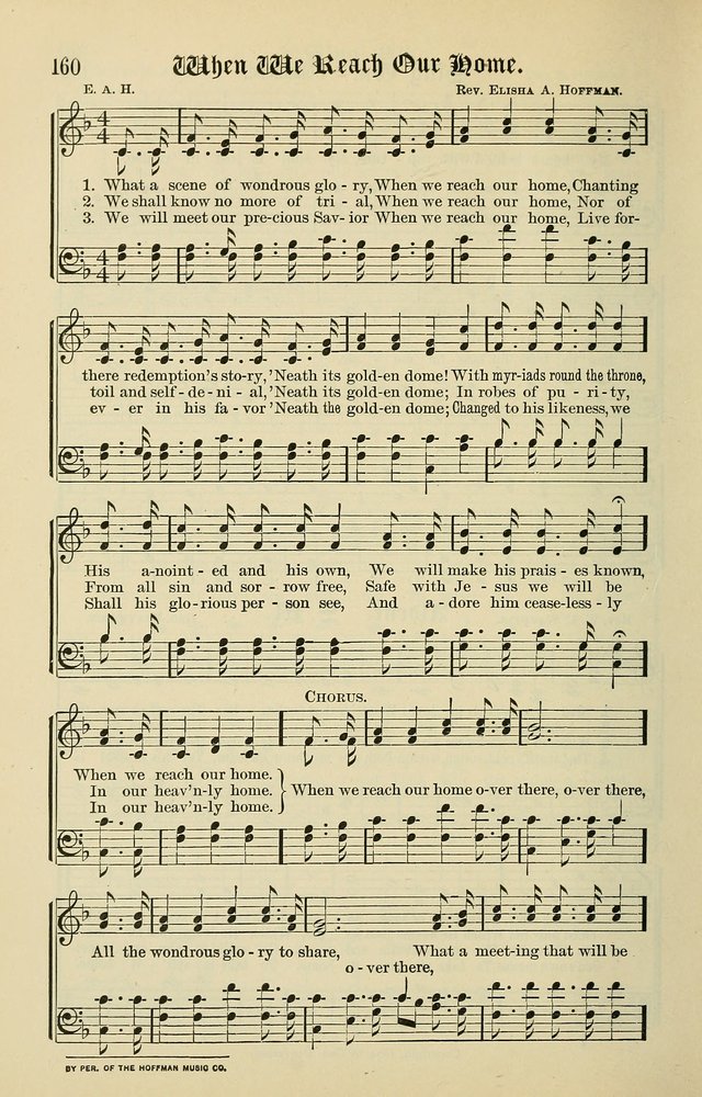 Songs of the Peacemaker: a collection of sacred songs and hymns for use in all services of the church, Sunday-school, home circle, and all kinds of evangelistic work page 160