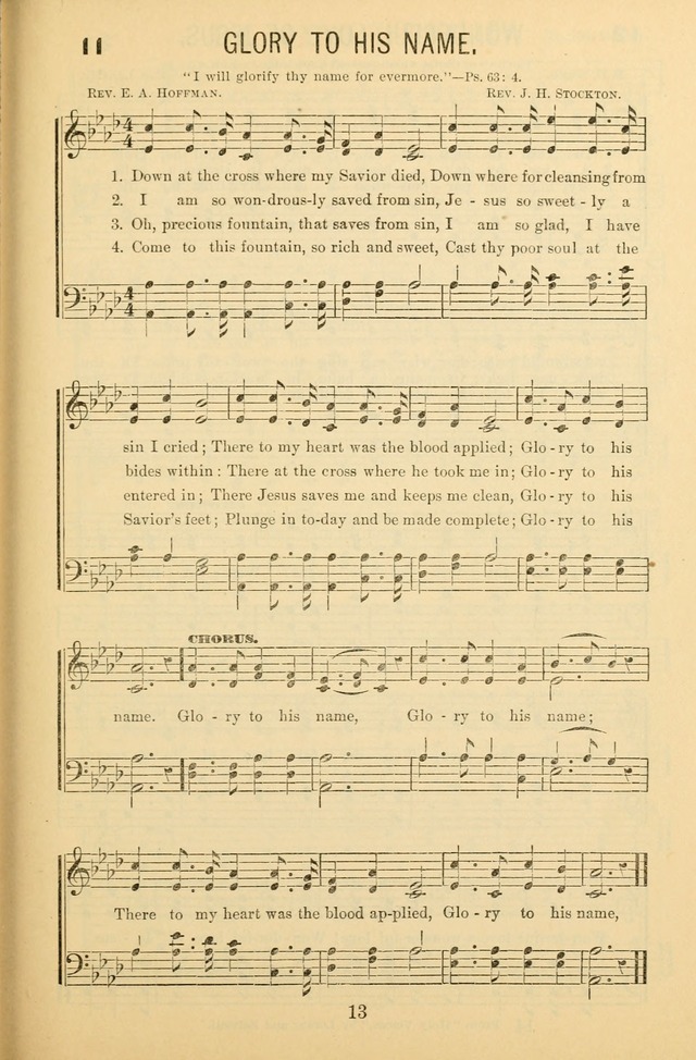 Songs of Refreshing: adapted for use in revival meetings, camp meetings, and the social services of the church. page 13