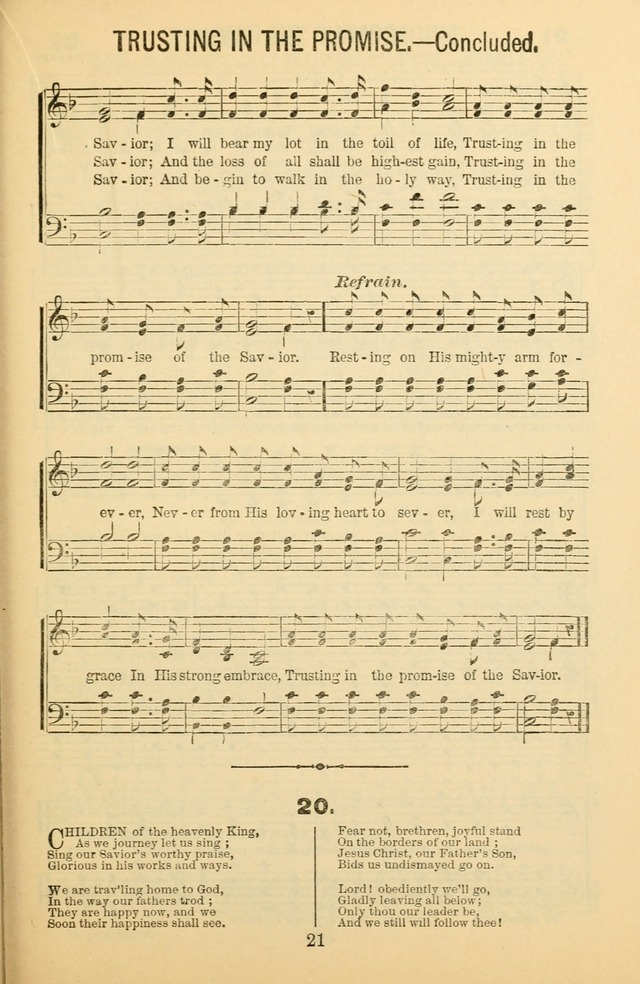 Songs of Refreshing: adapted for use in revival meetings, camp meetings, and the social services of the church. page 21