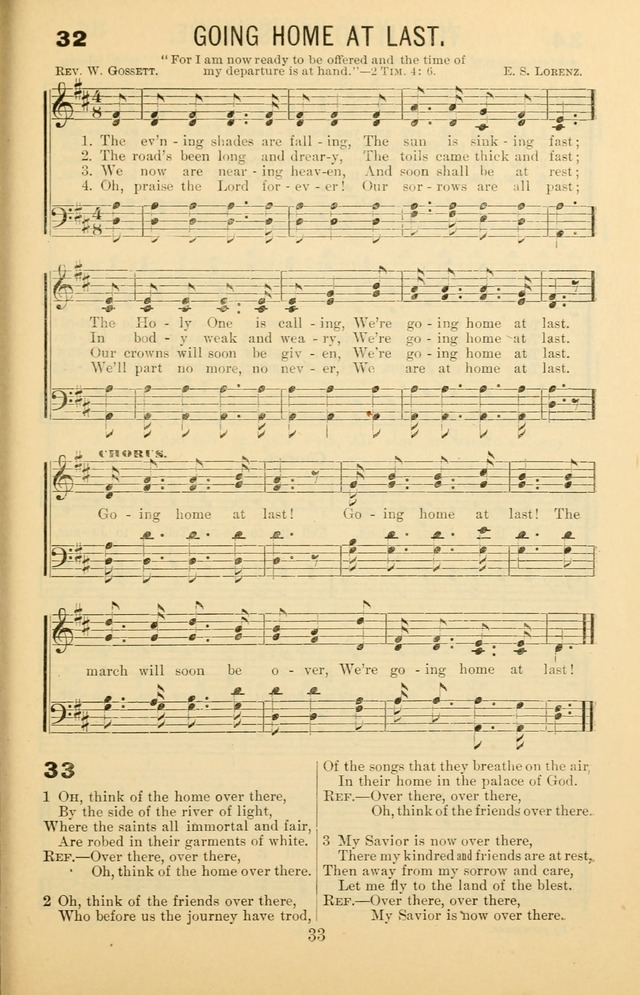 Songs of Refreshing: adapted for use in revival meetings, camp meetings, and the social services of the church. page 33